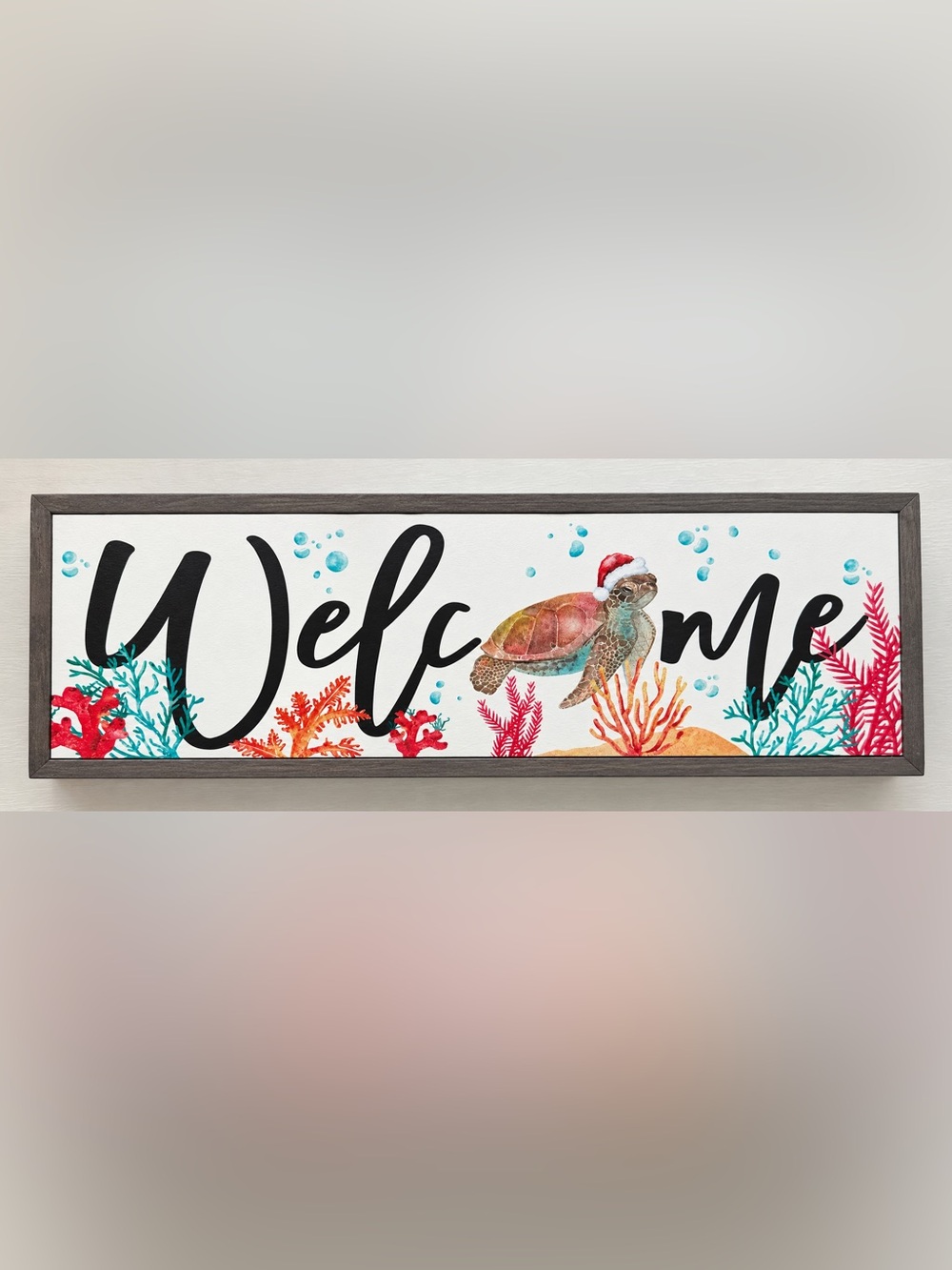 Sea Turtle Wall Art Print in Multicolor